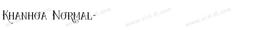 Khanhoa Normal字体转换 Khanhoa Normal字体转换